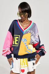 WE ARE INFINITE V-NECK SWEATSHIRT