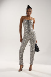 SNEAKY LITTLE SNAKE TROUSER WITH LACEUP ON BUTT