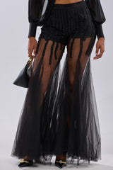 KYLIE MESH FLARE PANT