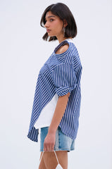 MIXED UP TSHIRT BLOUSE
