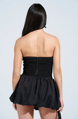 WHAT A LIFE BLACK CORSET