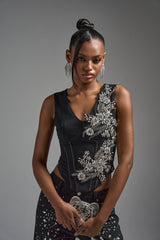 LOTS OF LOVE TO GIVE RHINESTONE BLOUSE