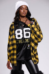 NEW CHAMP REBUILT JERSEY FLANNEL TOP