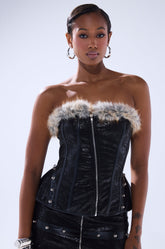 TELL ME WHAT YOU WANT CORSET WITH FUR