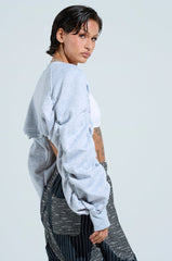 NEW ME RUCHED BOLERO IN GREY