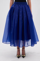 STAY CLOSE TO ME MIDI SKIRT IN BLUE