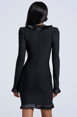 SAKURA BANDAGE RUFFLE MINI DRESS