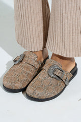 AZALEA WANG INFORMER TAN SNAKE CLOG