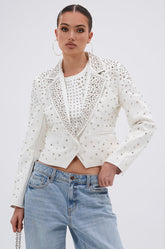 VIVA VEGAS FITTED MOTO JACKET