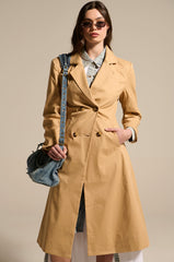 JADE STRUCTURED TRENCH IN KHAKI