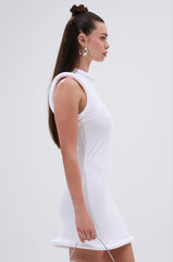 IDK FELT CUTE RIBBED KNIT MINI DRESS