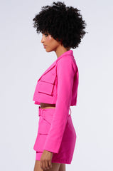 BETTER LUCK CROP BLAZER