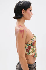 BRIGETTE DISTRESSED JACQUARD CORSET