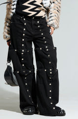 SNAP OUT OF IT DENIM PANT IN BLACK