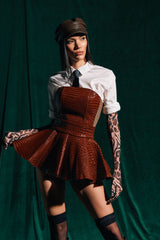 TOO GOOD FOR YOU CROCODILE MINI SKIRT