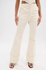 BREAK MY LOVE LINEN LACE UP PANT