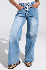 JUST LIKE THAT WIDE LEG DENIM PANT