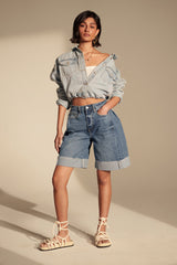 GONE BAD DENIM BERMUDA SHORT