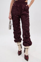 NO TIME FOR GAMES RUCHED JOGGER PANTS