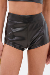 TOO HOT FAUX LEATHER HOT SHORT