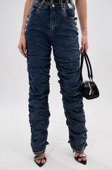 VERONICA RUCHED DENIM