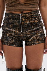 TOO HOT TO HANDLE CHEETAH LACE UP SHORT