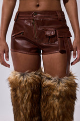 NICOLETTE FAUX LEATHER SHORT