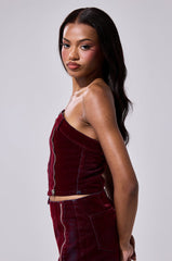 ASYMMETRIC ZIP CORSET