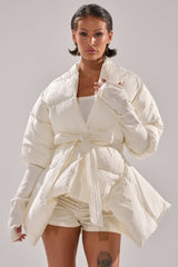 TALK TO ME NICE FUR TRIM PUFFER