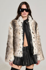 ELSIE FAUX FUR BOMBER