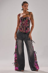 LETS PARTY BROCADE RELAXED DENIM