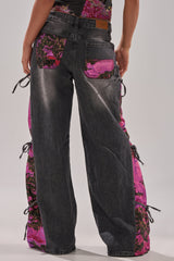 LETS PARTY BROCADE RELAXED DENIM