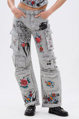 ARBOREAL DENIM CARGO PANTS