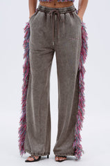 THE ONE WIDE LEG JOGGER WITH FRINGE