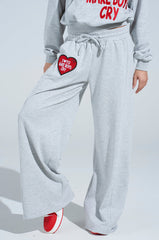 I LOVE TO MAKE BOYS CRY WIDE LEG SWEATPANT