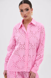 JORDAN EYELET BUTTON DOWN TOP