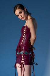 YOU KNOW I WANT YOU BABY LACE UP MINI SKIRT