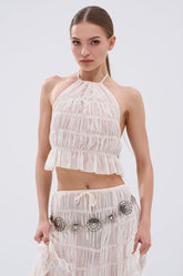 JUST KEEP GOIN HALTER TOP