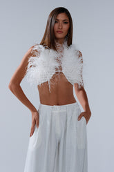 SHAKE IT FOR ME GIRL FEATHER BRALETTE