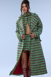 IT'S GIVING LUCK TWEED TRENCH