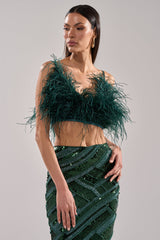 FLY AWAY FEATHER BRA TOP