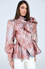 ANTIQUE BROCADE BOW TOP