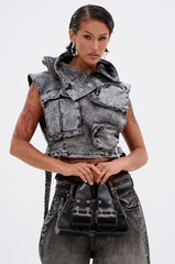 MODEL BEHAVIOR DENIM TOP