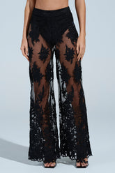 KAI LACE TROUSER IN BLACK