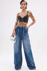 MY OWN THING STUDDED DENIM