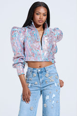 DELILAH PUFF SHOULDER BOMBER