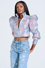 DELILAH PUFF SHOULDER BOMBER