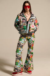 GREEN LIGHT LOW RISE FLARE DENIM