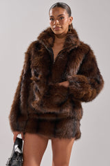 COZY VIBES QUARTER ZIP FUR SWEATSHIRT