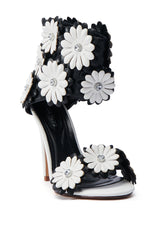 AZALEA WANG KAYDE BLACK & WHITE STILETTO SANDAL